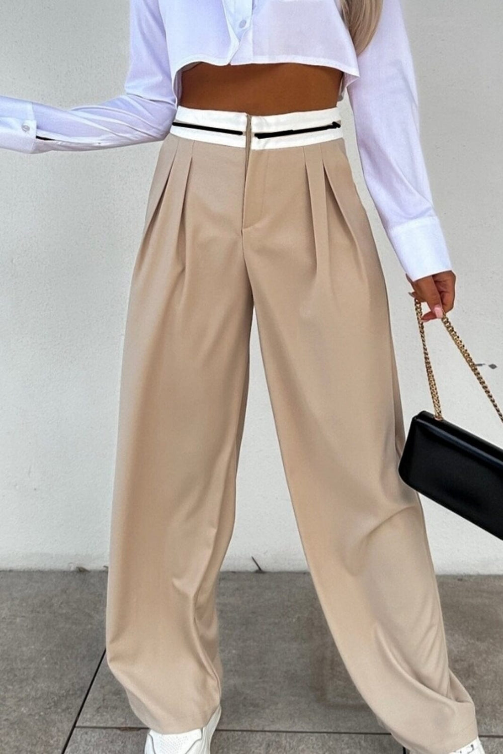 Pants 6201 - Beige Bukser 