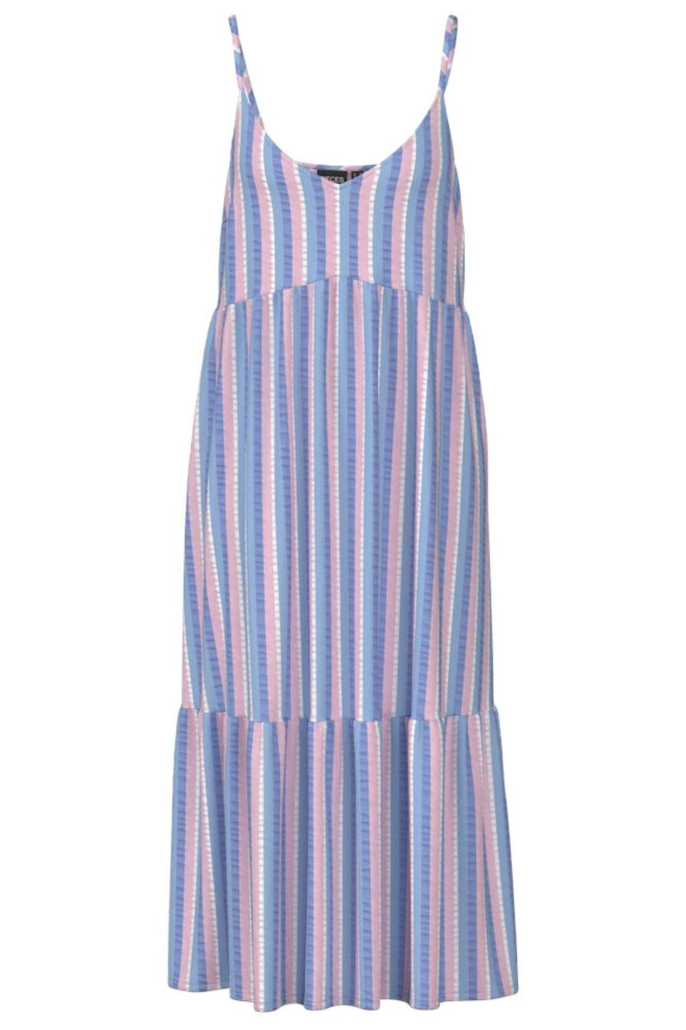 Pieces - Pcaitlyn Sl Dress - 4559114 Hydrangea Multi Stripes Kjoler 