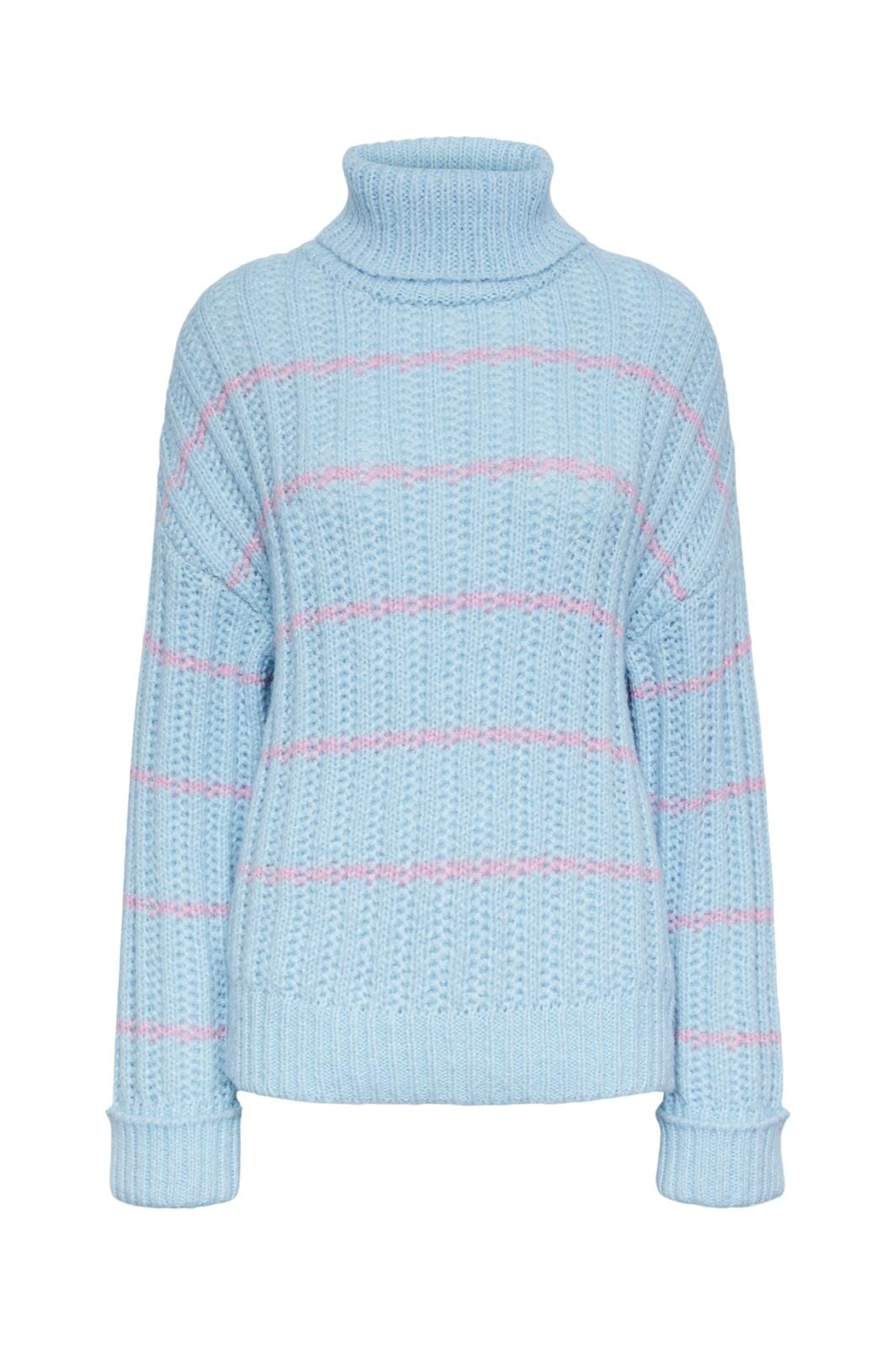 Pieces, Pcalexandra Ls Rollneck Knit, Angel Falls PASTEL LAVENDER
