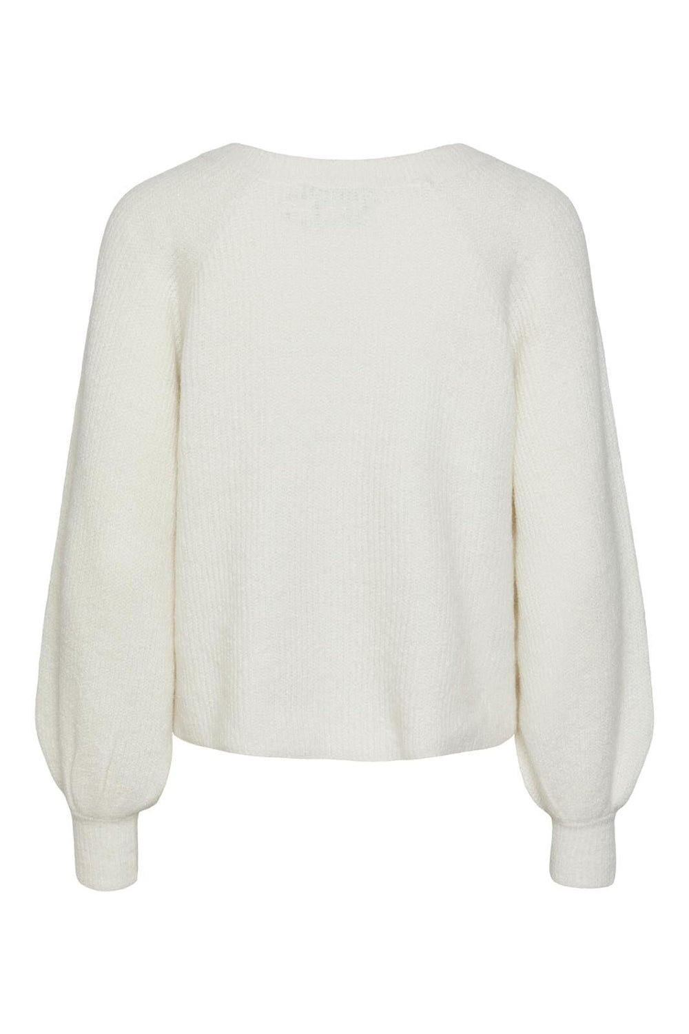 Pieces, Pcannika Ls Squared Neck Knit Dmo, Cloud Dancer