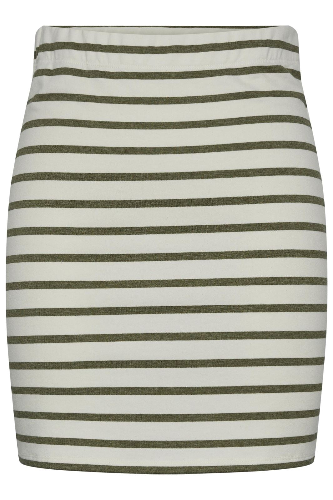 Pieces - Pcbibbi Short Skirt Pb - 4362263 Cloud Dancer Deep Lichen Green Nederdele 