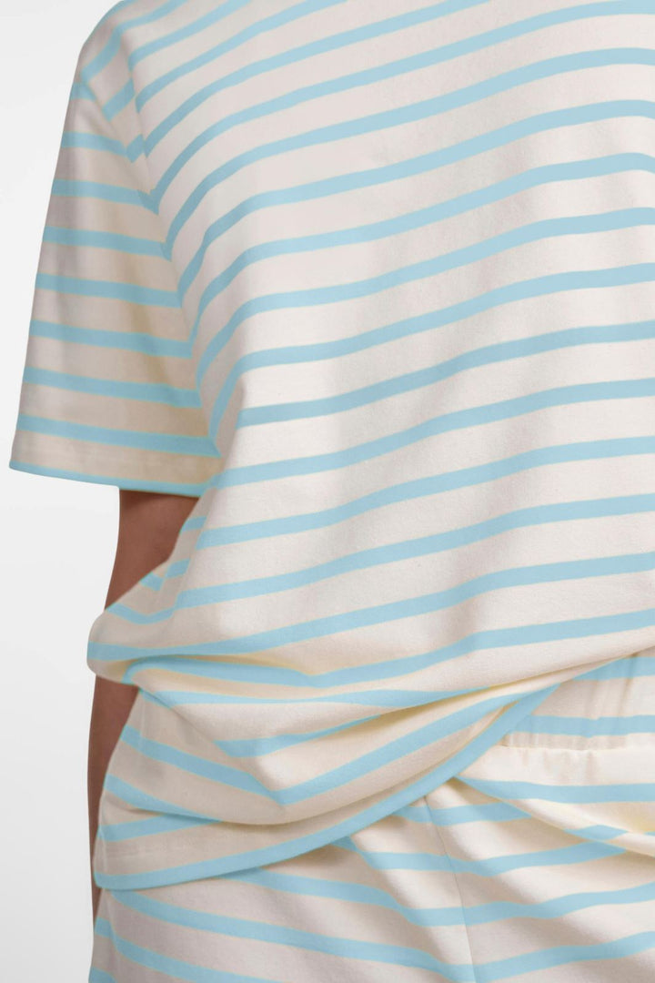 Pieces - Pcbibbi Ss O-Neck Top Pb - 4362143 Cloud Dancer Airy Blue T-shirts 