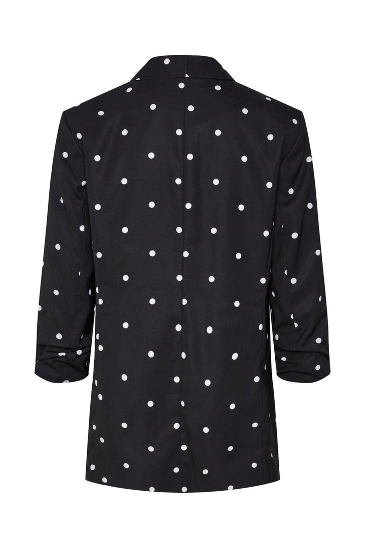 Pieces, Pcboss 3/4 Printed Blazer, Black DOT