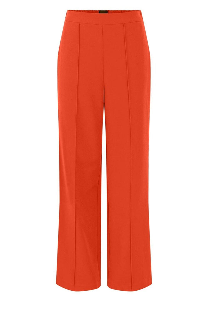 Pieces - Pcbossy Hw Wide Pants - Tangerine Tango Bukser 