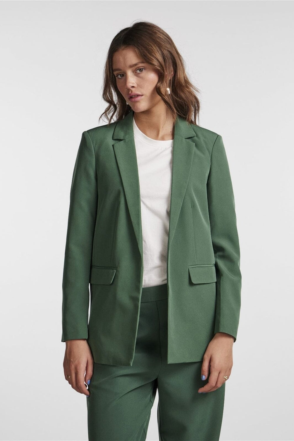 Pieces - Pcbossy Ls Loose Blazer - 4251406 Trekking Green Blazere 