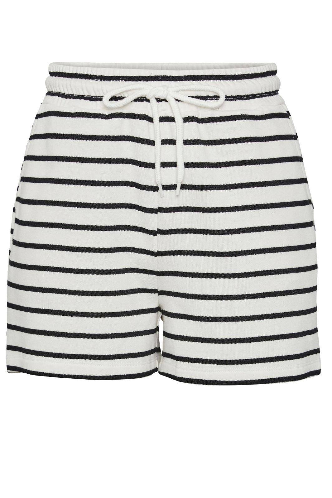 Pieces - Pcchilli Summer Shorts Stripe - 4410140 Cloud Dancer Black Shorts 