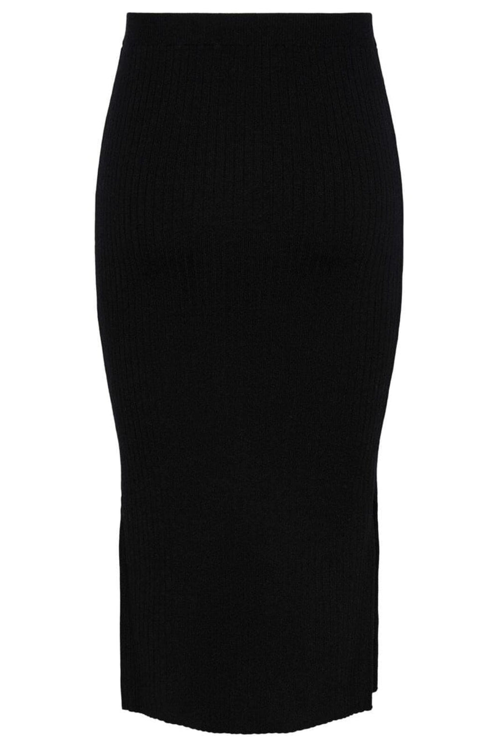 Pieces - Pccrista Midi Knit Skirt - 4350291 Black Nederdele 