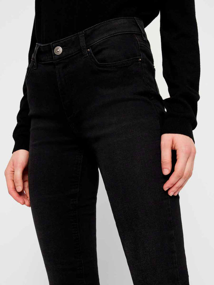 PIECES - PcDelly Skinny MW Jeans "30 - Black Jeans 