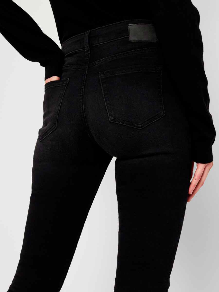 PIECES - PcDelly Skinny MW Jeans "30 - Black Jeans 