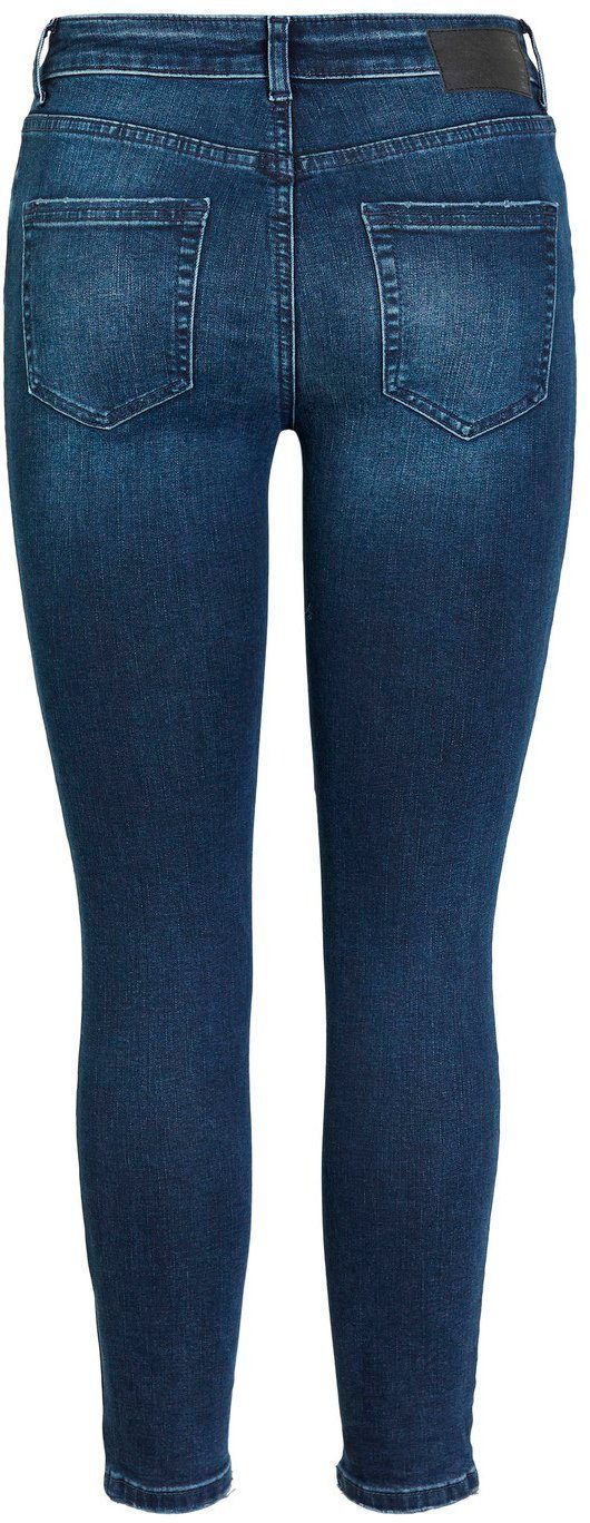 PIECES - PcDelly Skn MW Jeans - Dark Blue Denim Jeans 