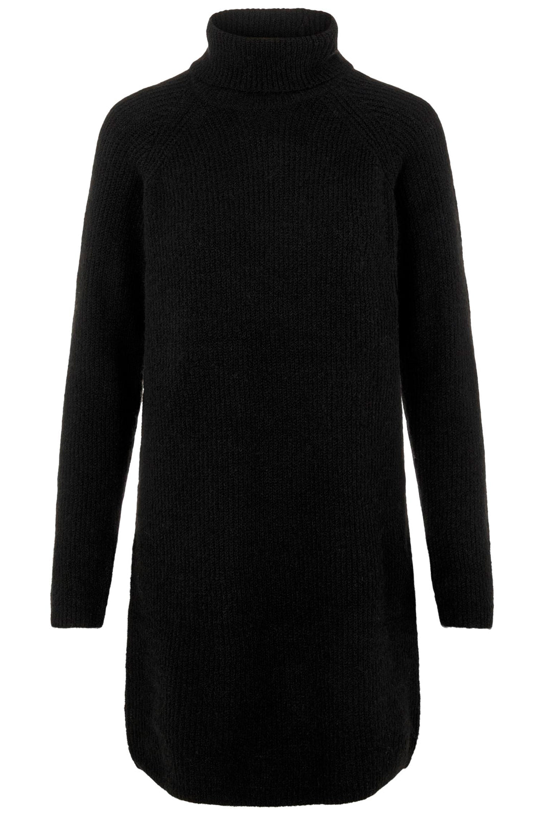 Pieces - PcEllen Ls High Neck Knit Dress Noos Bc - Black Kjoler 
