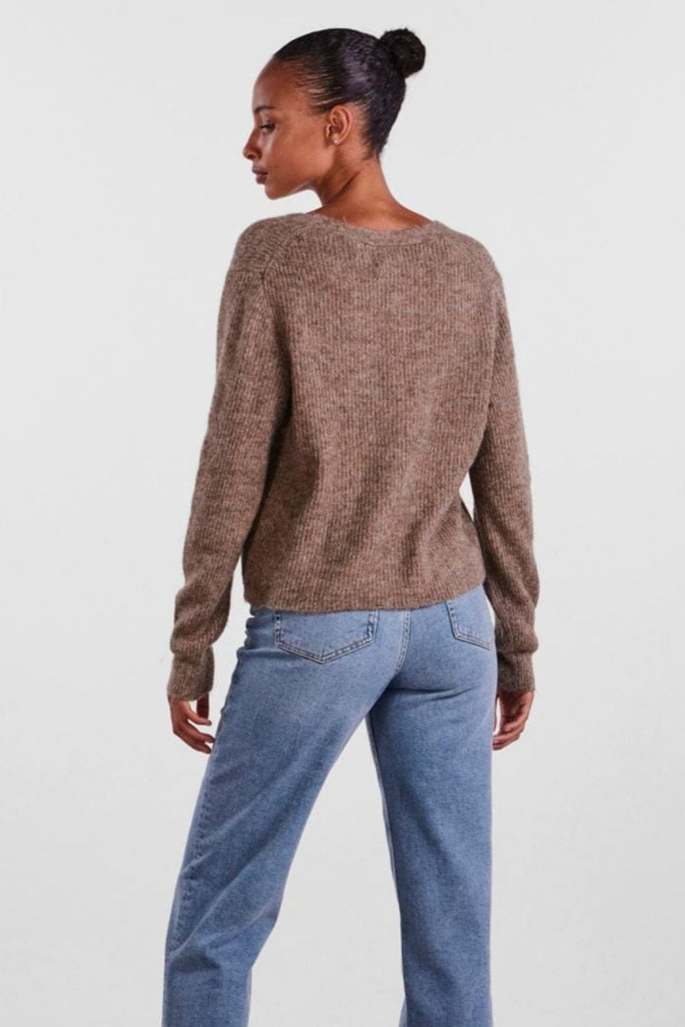 Pieces - Pcellen Ls Knit Cardigan - 3923619 Fossil Cardigans 