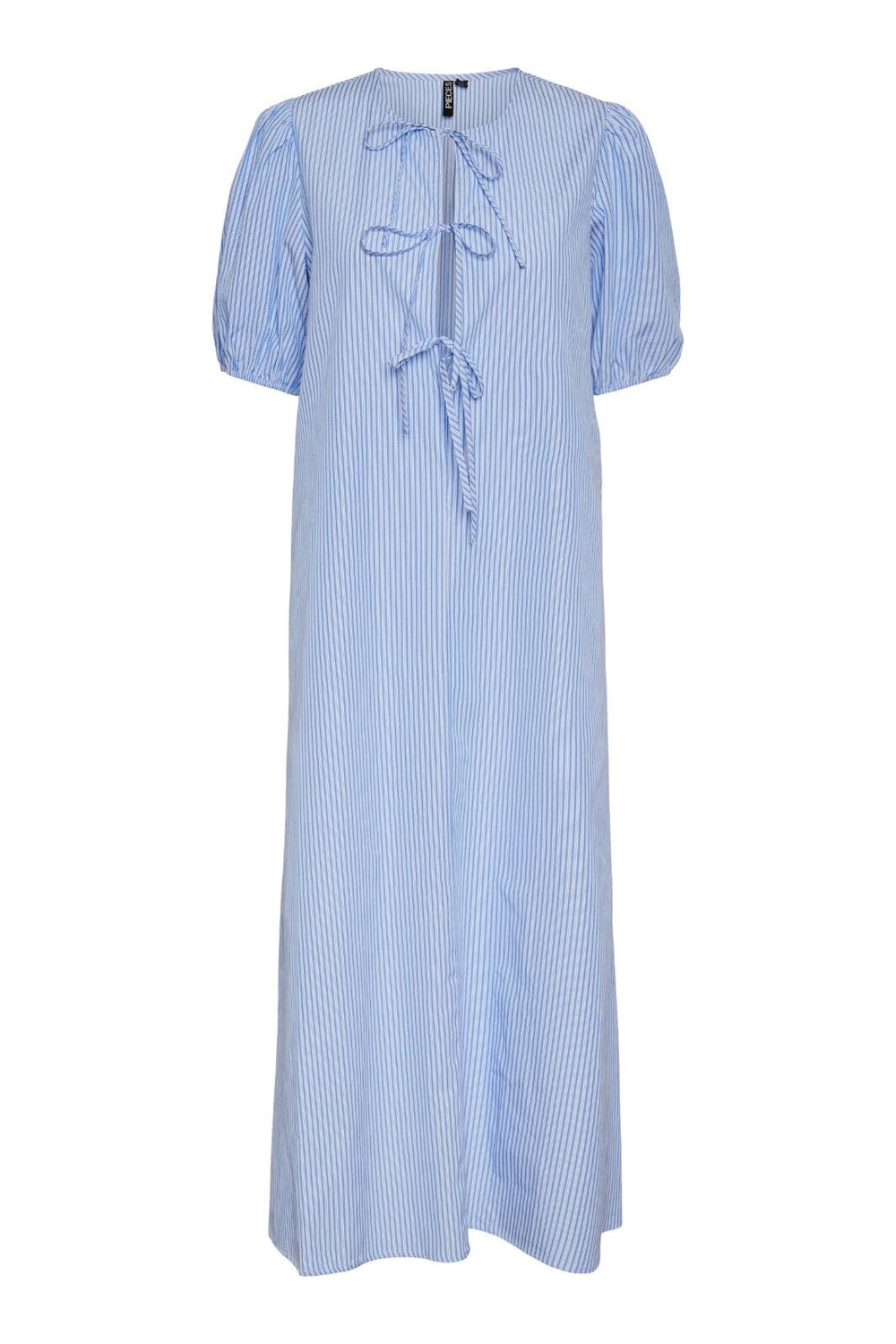 Pieces - Pcholly 2/4 Tie Dress Jit - 4497745 Cornflower Blue White Kjoler 