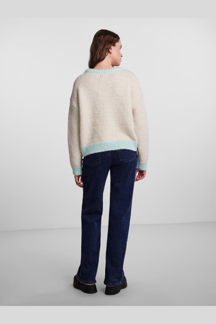 Pieces, Pcjanice Ls O-Neck Knit, Rose Shadow ICY MORN-FLAN