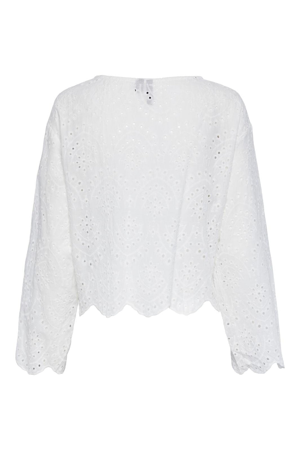Pieces, Pcjanni Ls O-Neck Top, Bright White
