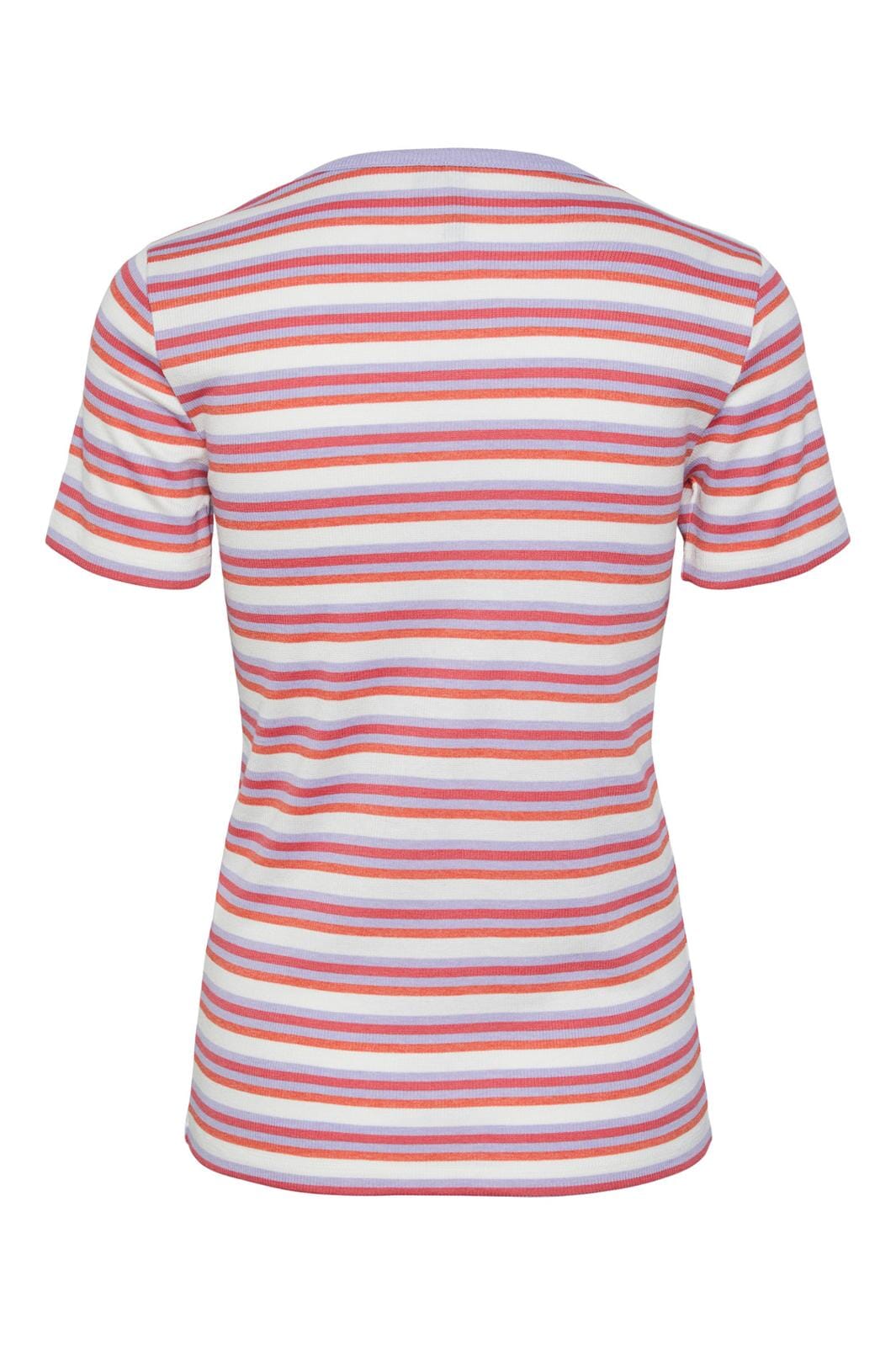 Pieces, Pcjayjay Ss Top, Cloud Dancer HOT CORAL-LAVENDER-SUGAR PLUM