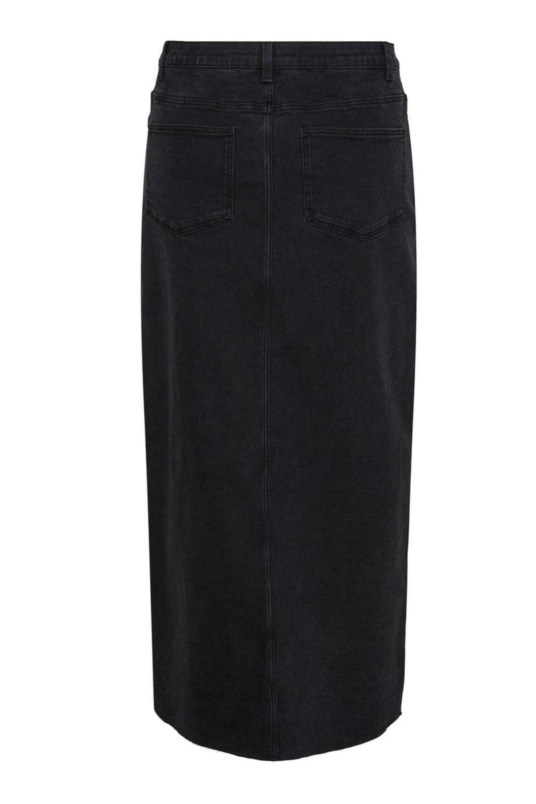 Pieces - Pcjessie Anklenim Skirt - 4511173 Black Nederdele 