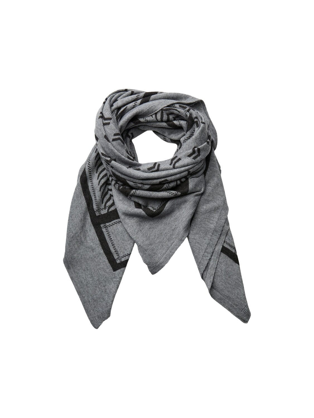 Pieces, Pcjovis Wool Square Scarf, Light Grey Melange
