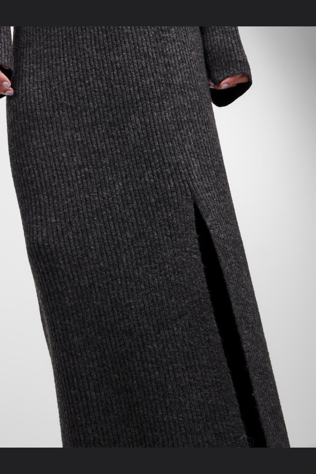 Pieces, Pcjuna Hw Ankle Knit Skirt, Magnet