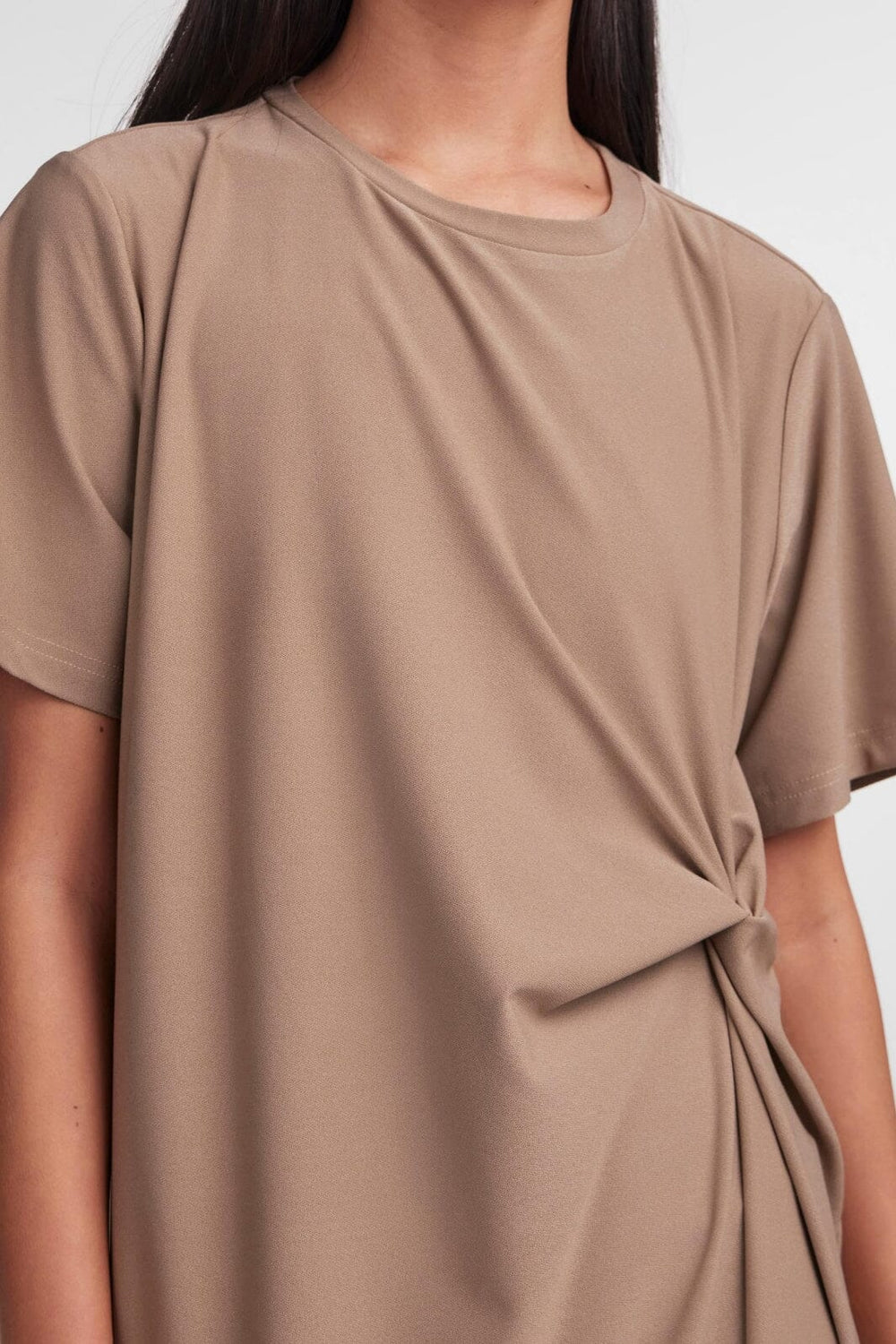 Pieces - Pcjysalinda Ss O-Neck Long Dress - 4372978 Fossil Kjoler 