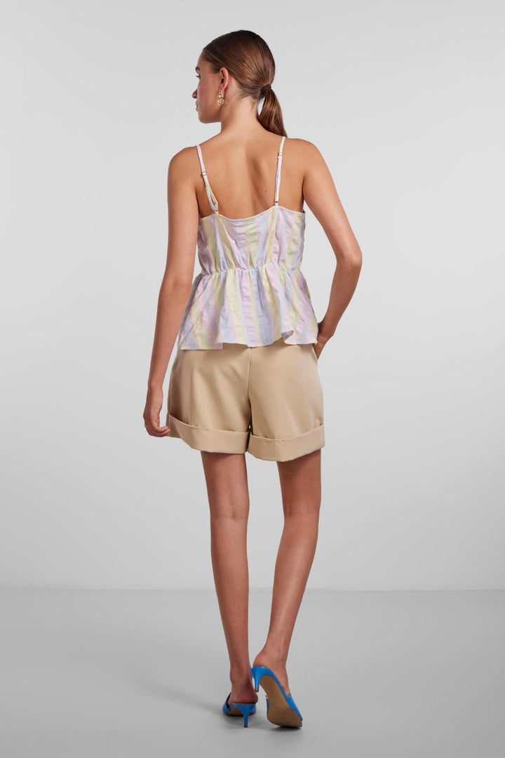 Pieces - Pckaitlyn Singlet - Pink Lady Multi stipes Toppe 