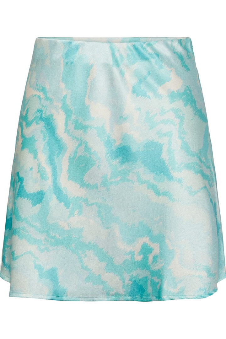 Pieces - Pckerra Mini Skirt - Blue Atoll Graphic Nederdele 