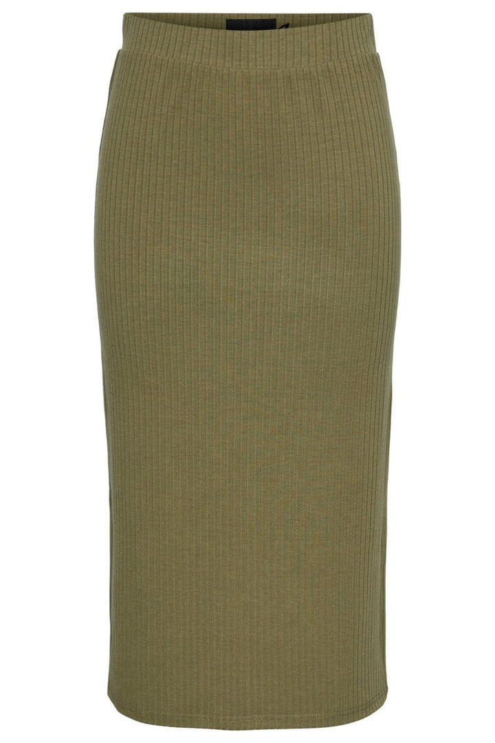 Pieces - PcKylie MW Midi Skirt - Deep Litchen Green Nederdele 