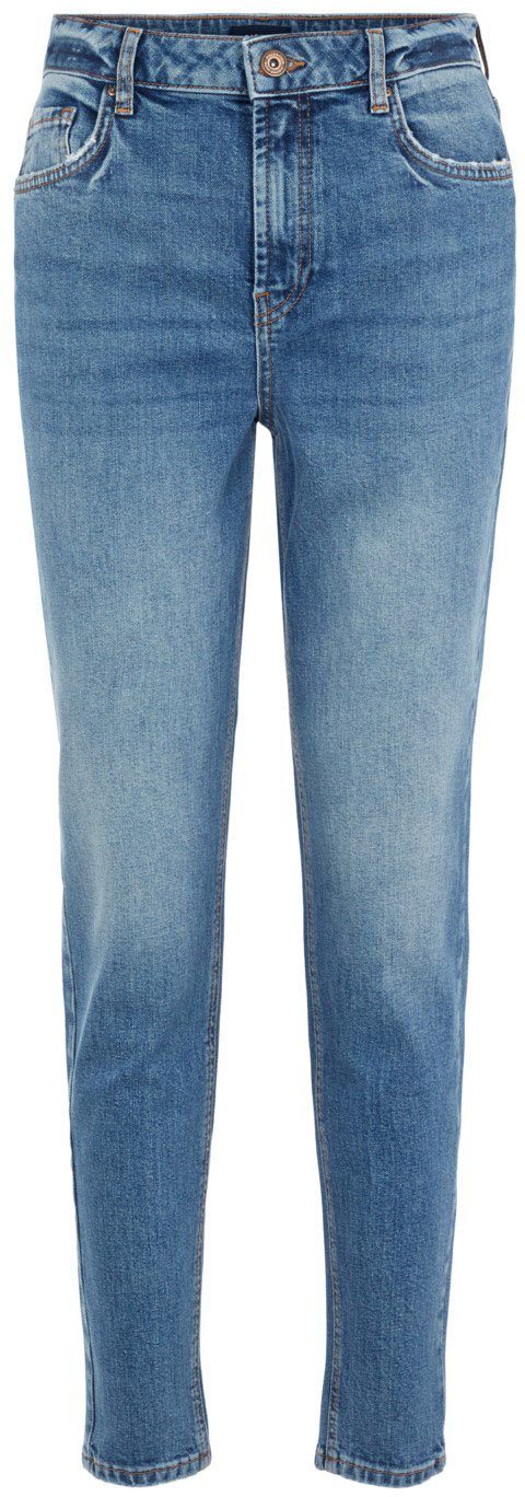 Pieces - PcLeah Mom HW Ankel - Medium Blue Denim Jeans 