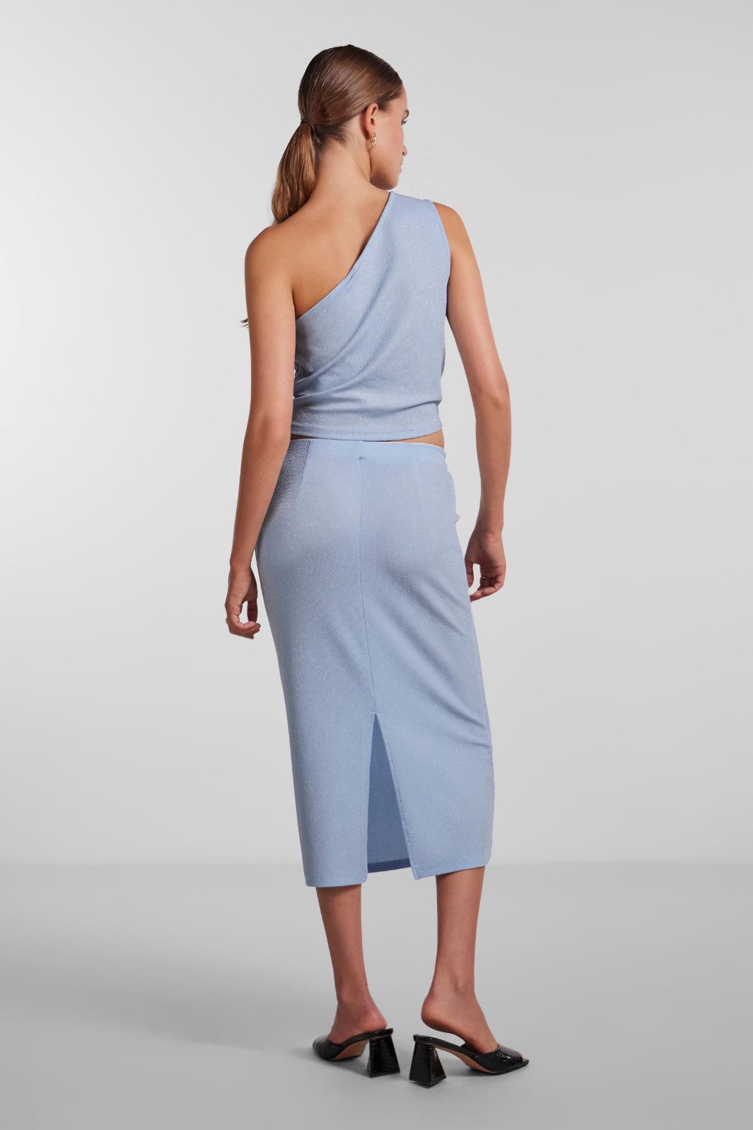 Pieces - Pclina One Shoulder Top - Airy Blue Toppe 