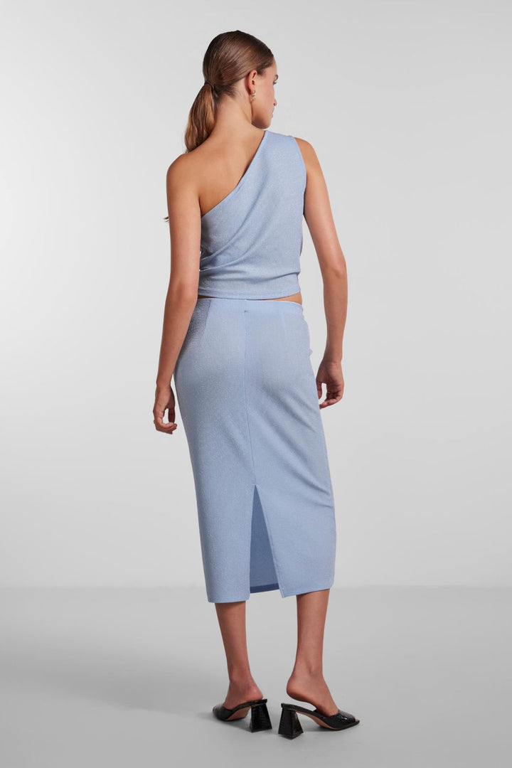 Pieces - Pclina One Shoulder Top - Airy Blue Toppe 