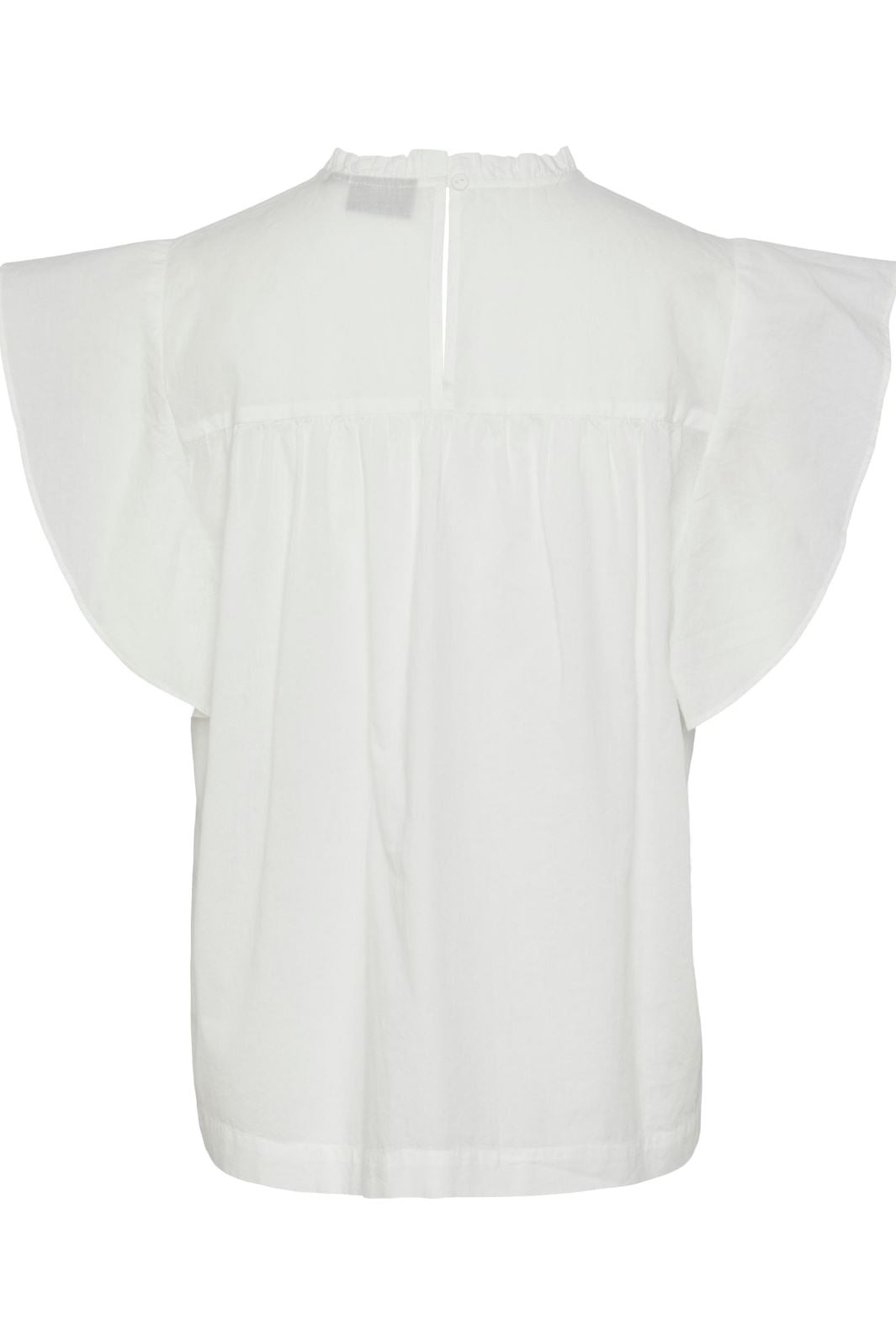 Pieces - Pclogan Cap Sleeve Top - Cloud Dancer Toppe 