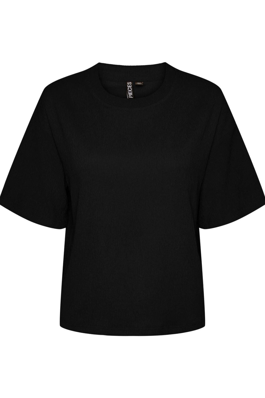 Pieces - Pcluna Ss Oversize Tee Sa - Black T-shirts 
