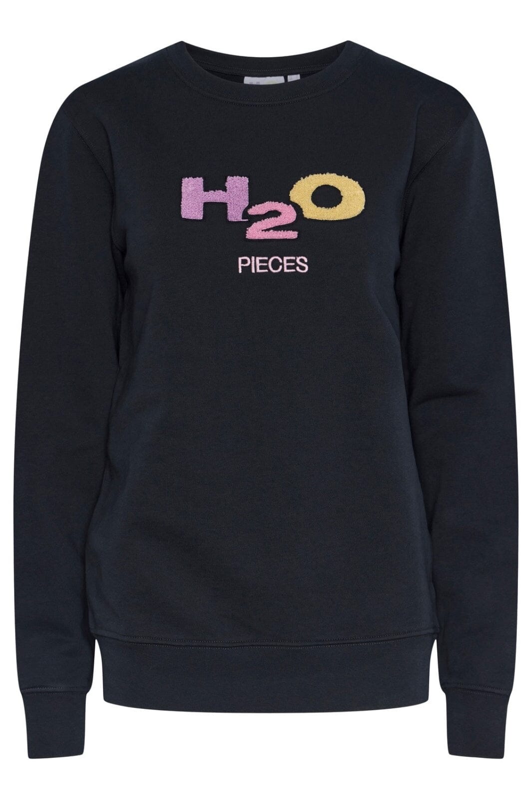 Pieces - Pcmixtape Ls O-Neck Sweat H2O - 4420443 Navy Blazer H2O Sweatshirts 