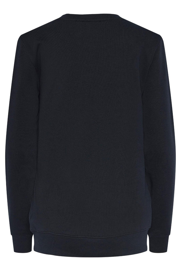Pieces - Pcmixtape Ls O-Neck Sweat H2O - 4420443 Navy Blazer H2O Sweatshirts 
