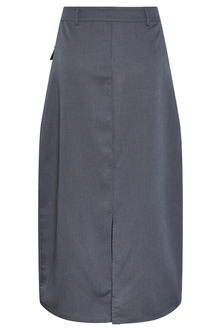 Pieces - Pcmoa Hw Midi Skirt - Ultimate grey Nederdele 