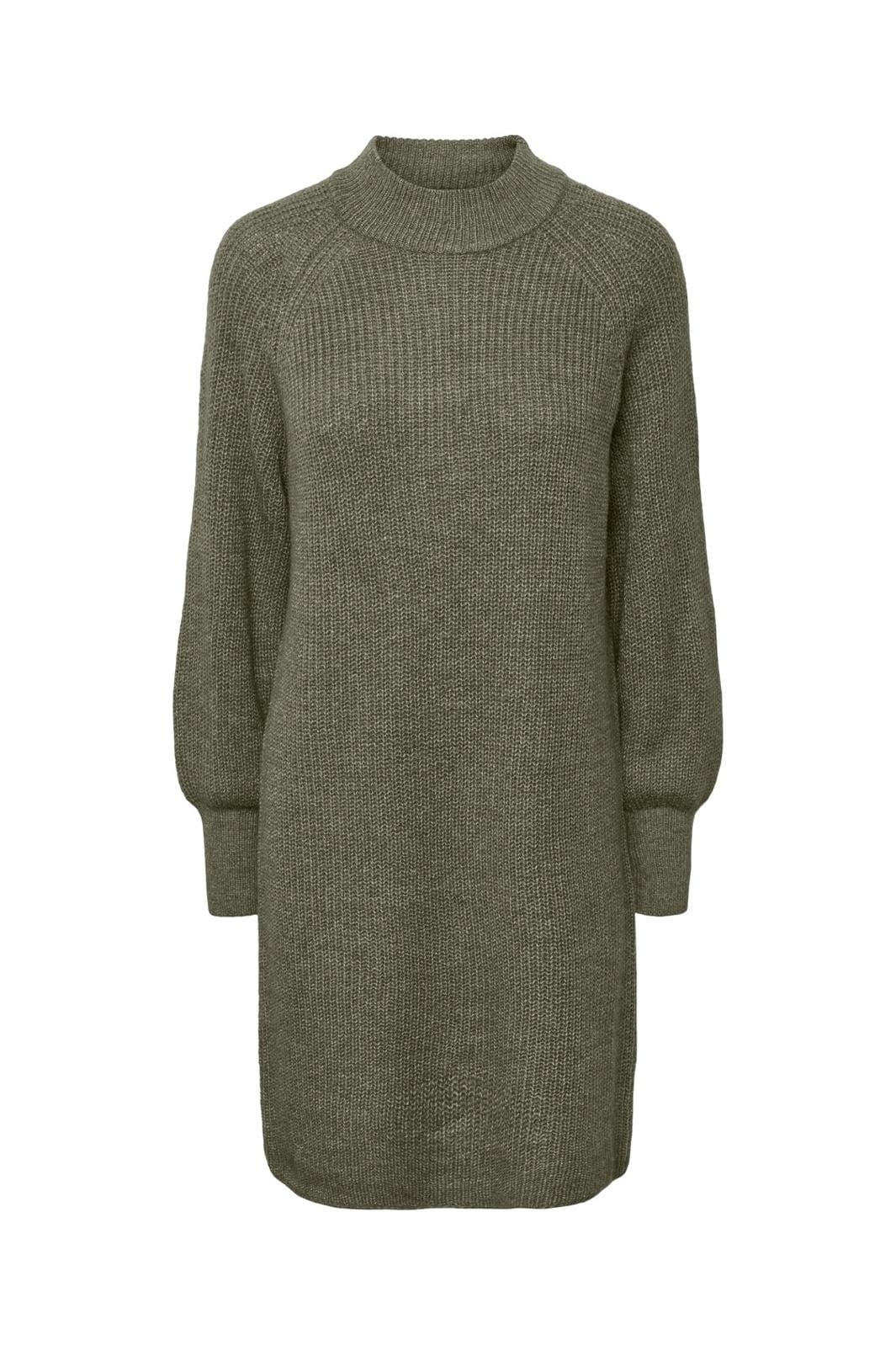 Pieces, Pcnatalee Ls O-Neck Knit Dress, Deep Lichen Green