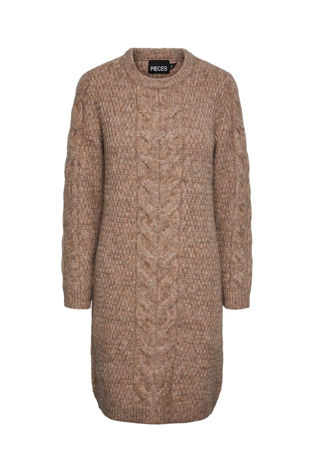 Pieces, Pcnina Ls O-Neck Knit Dress, Fossil