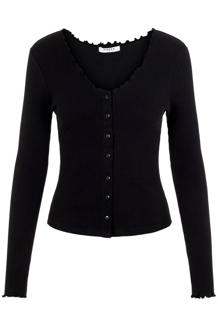 PIECES - PcNukisa LS Cardigan - Black Cardigans 
