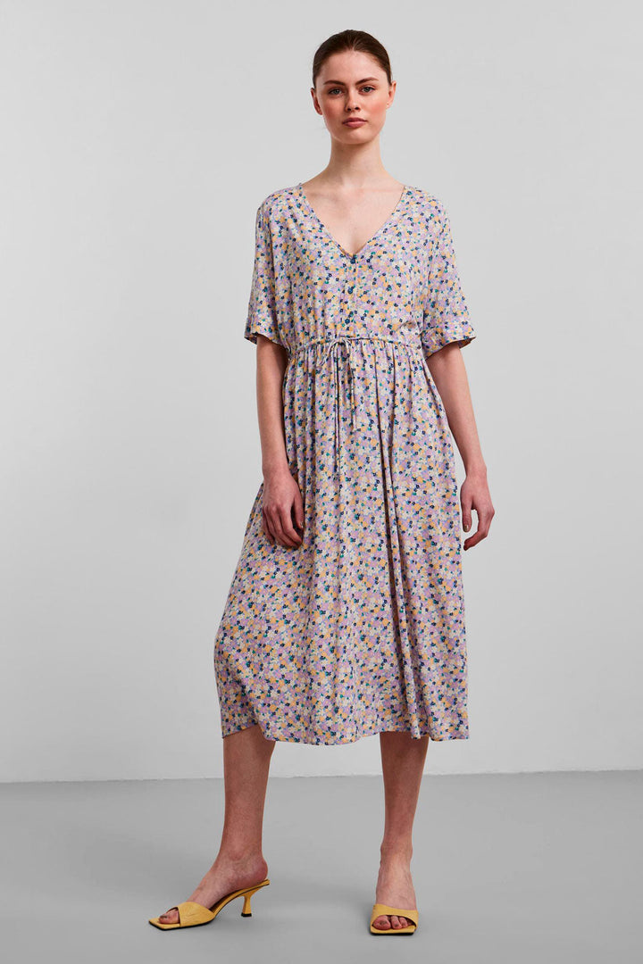 Pieces - Pcnya Ss Midi Dress Bf - Apricot Cream Kjoler 
