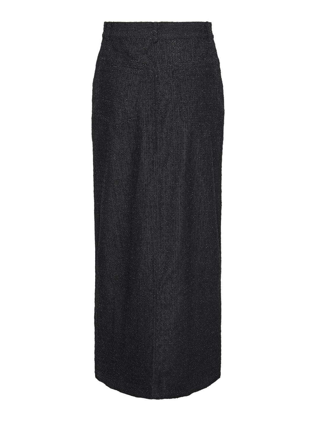 Pieces - Pcoana Long Skirt - 4503096 Dark Grey Denim