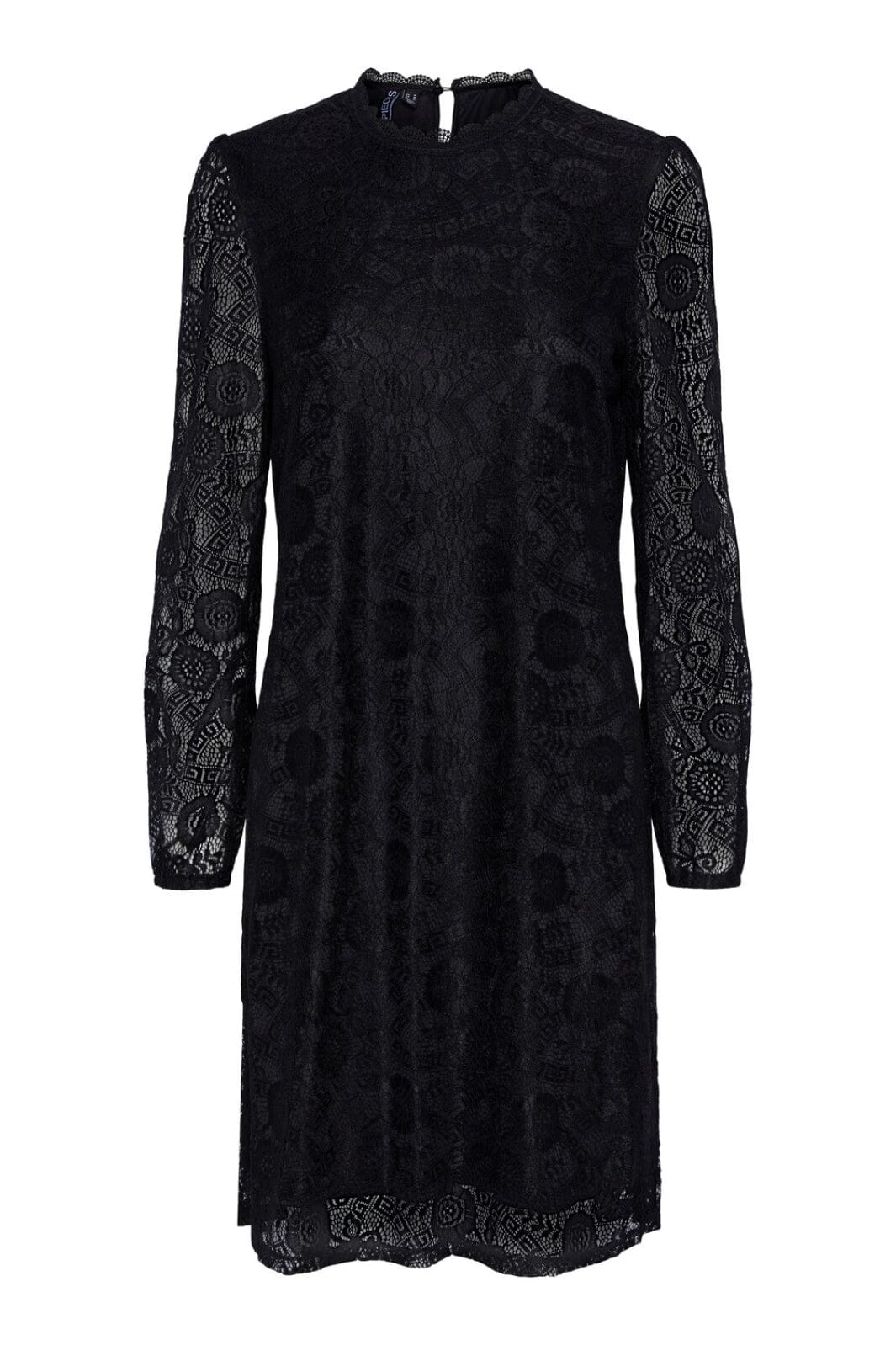 Pieces - Pcolline Ls Lace Dress - 4259154 Black Kjoler 