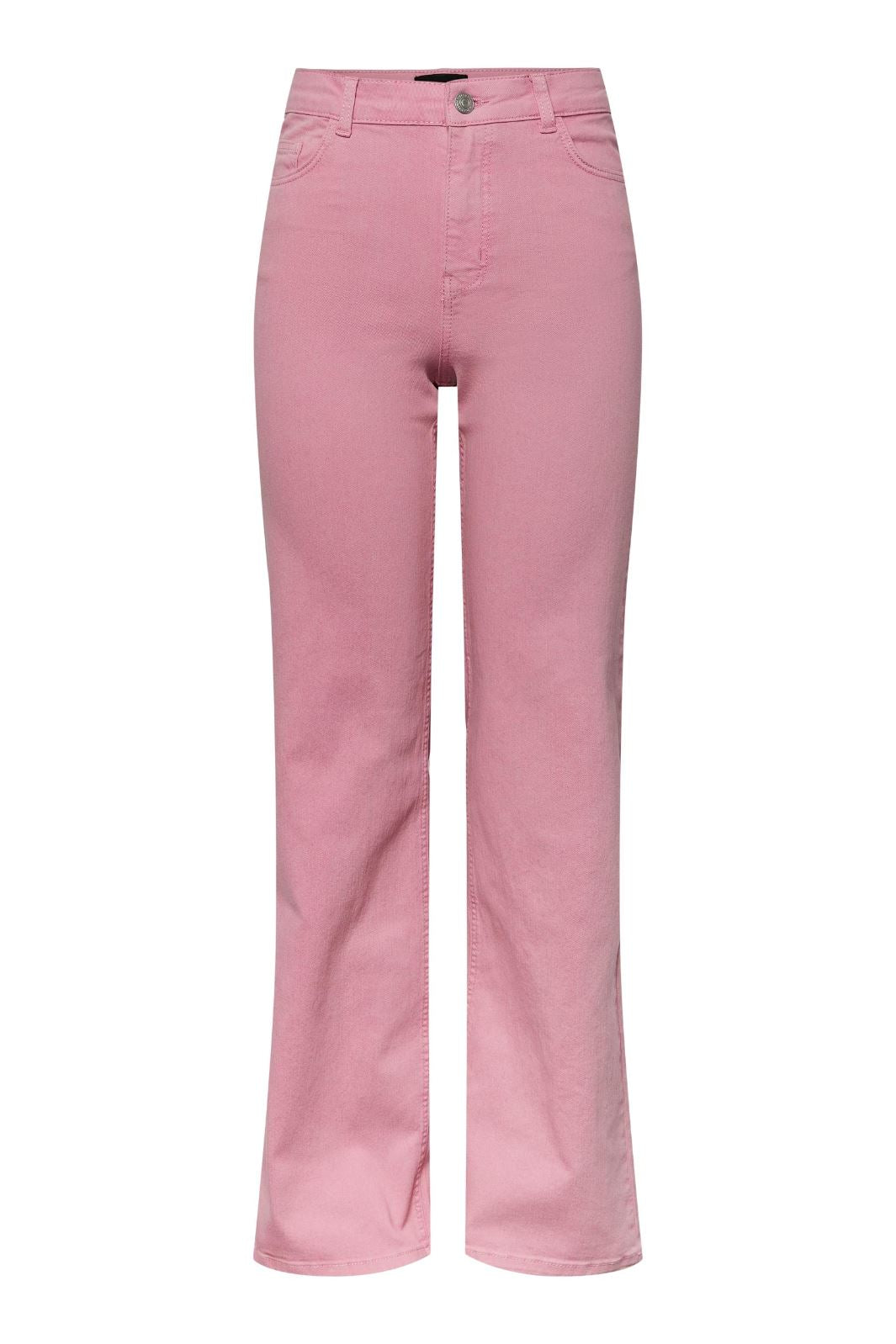 Pieces - Pcpeggy Hw Wide Pant Colour Bc - Begonia Pink Bukser 