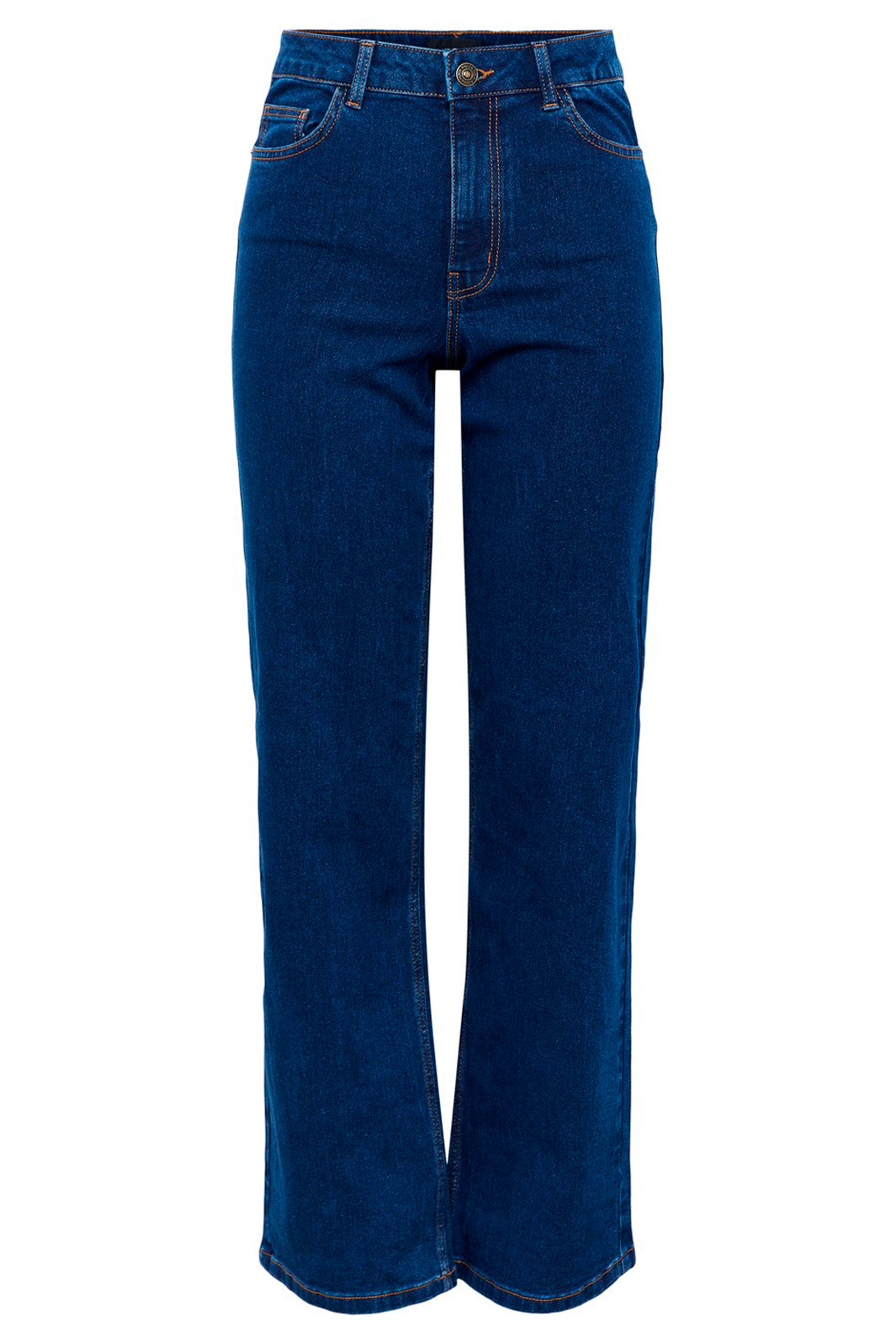 Pieces - PcPeggy Hw Wide Pant Db Noos Bc - Dark Blue Denim Jeans 