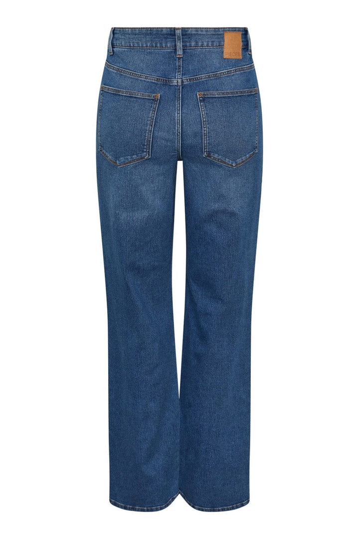 Pieces - PcPeggy Hw Wide Pant Mb Noos Bc - Medium Blue Denim Jeans 