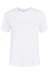 Pieces - PcRia SS Fold Up Solid Tee - Bright white
