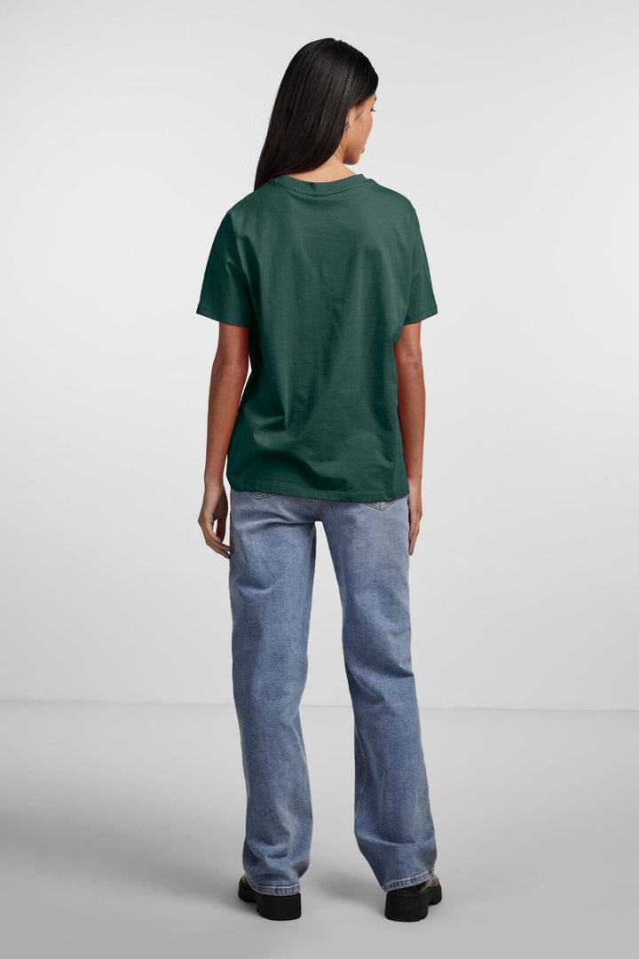 Pieces - Pcria Ss Solid Tee - 4280166 Trekking Green T-shirts 