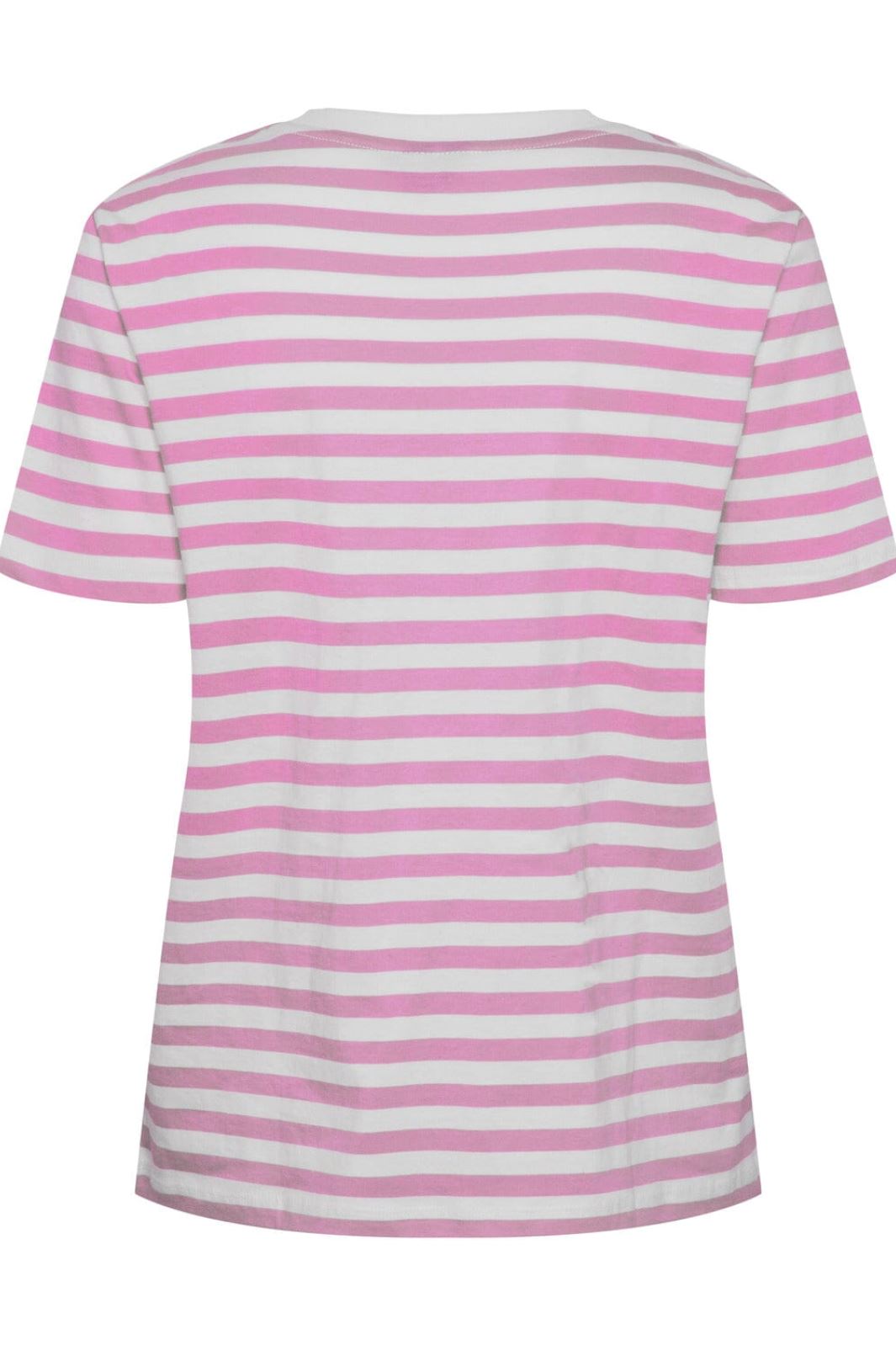 Pieces - Pcria Ss Tee Stripes - 4474679 Pastel Lavender Bright White T-shirts 