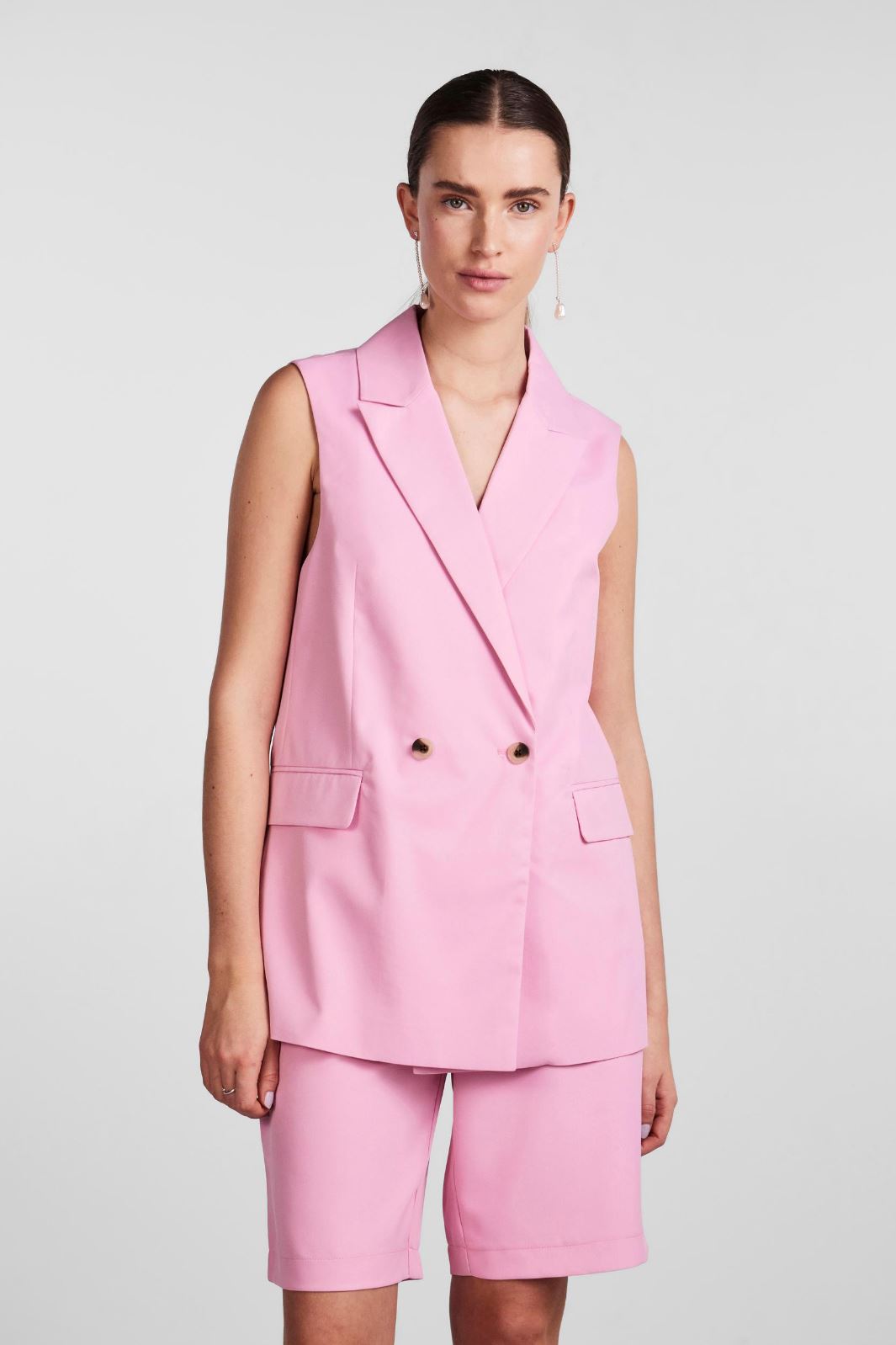 Pieces - Pctally Blazer Vest - Begonia Pink Veste 