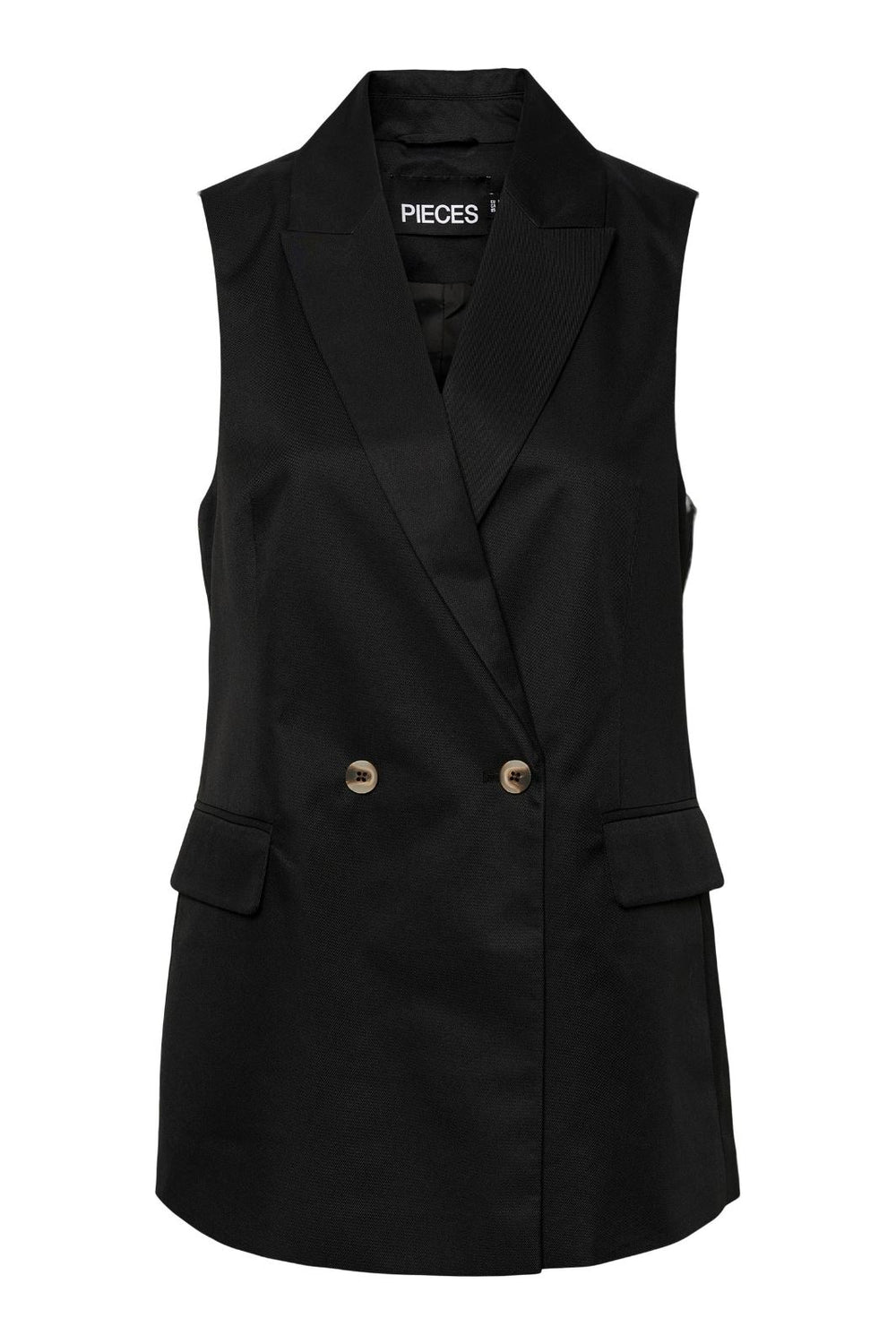 Pieces - Pctally Blazer Vest - Black Veste 