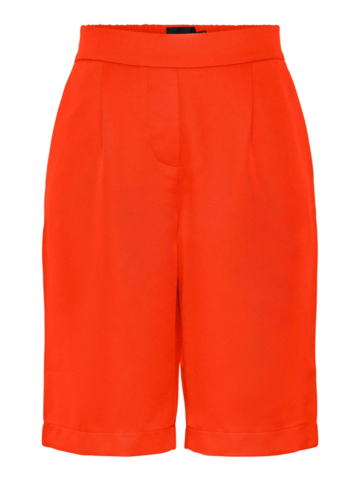 Pieces - Pctally Hw Shorts - Tangerine Tango Shorts 
